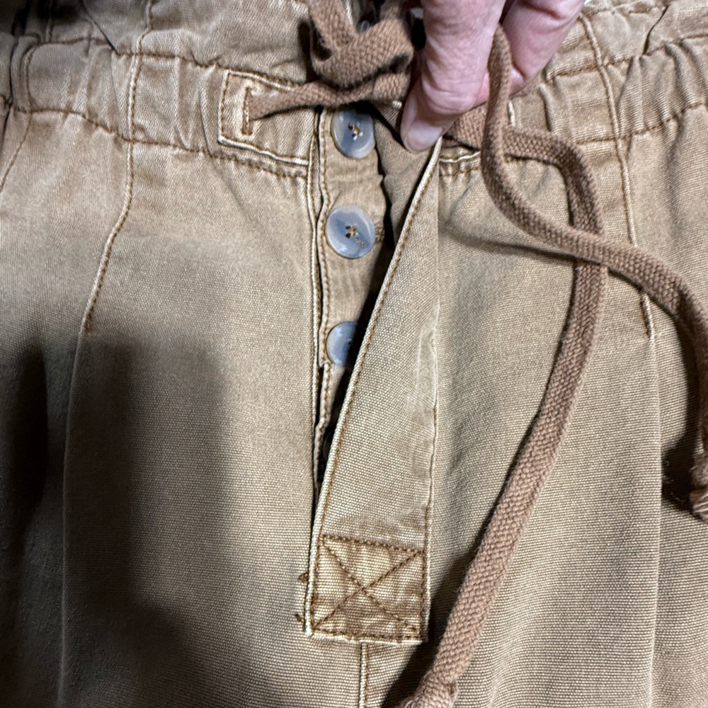 Free People Brown Paperbag Waist Jogger Pants - Picture 12 of 14